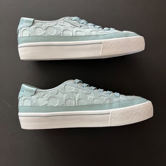 Women’s COACH Citysole Platform Sneakers in Signature Terry Cloth Aqua Size 8B - Picture 6 of 13